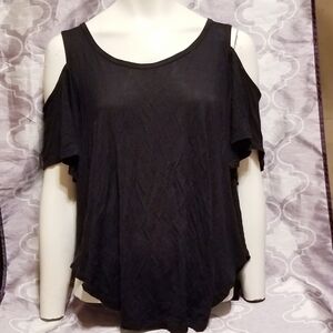 Express Black Cold Shoulder Top S